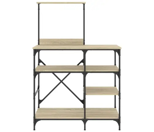 Virtuves Plaukts, Ozola, 90X40X132Cm, Inženierijas Koks, Metāls Vidaxl