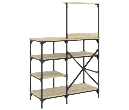 Virtuves Plaukts, Ozola, 90X40X132Cm, Inženierijas Koks, Metāls Vidaxl