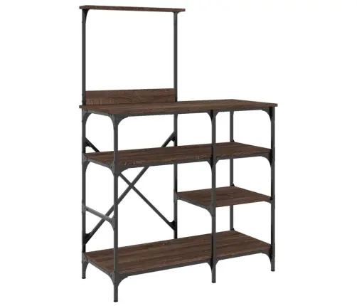 Virtuves Plaukts, Ozola, 90X40X132Cm, Inženierijas Koks, Metāls Vidaxl