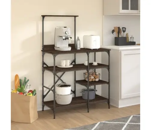 Virtuves Plaukts, Ozola, 90X40X132Cm, Inženierijas Koks, Metāls Vidaxl