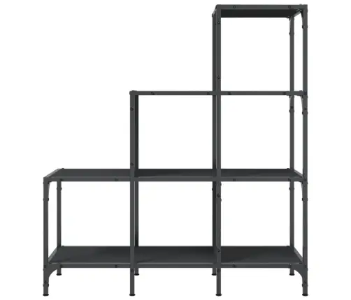 Raamatualus, Must, 92 X 30 X 102 cm Tehispuit Ja Metall