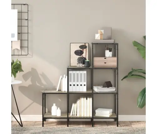 Knygų Spinta, Ąžuolo, 92X30X102cm Apdirbta Mediena Ir Metalas