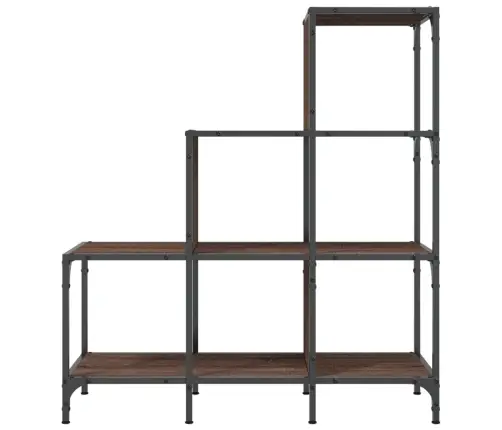 Knygų Spinta, Ruda Ąžuolo, 92X30X102cm Mediena Ir Metalas