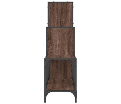 Knygų Spinta, Ruda Ąžuolo, 92X30X102cm Mediena Ir Metalas