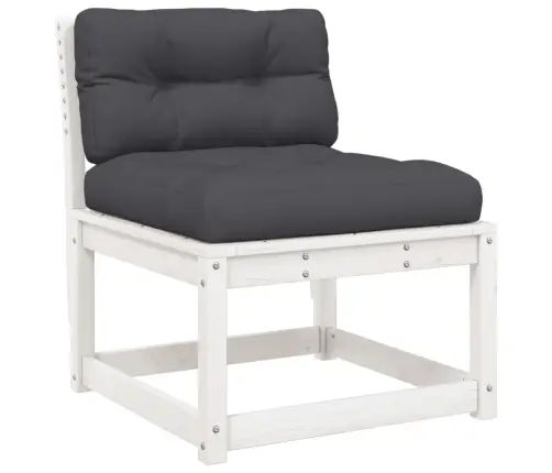 4-Daļīgs Dārza Atpūtas Mēbeļu Komplekts, Balts Priedes Koks Vidaxl