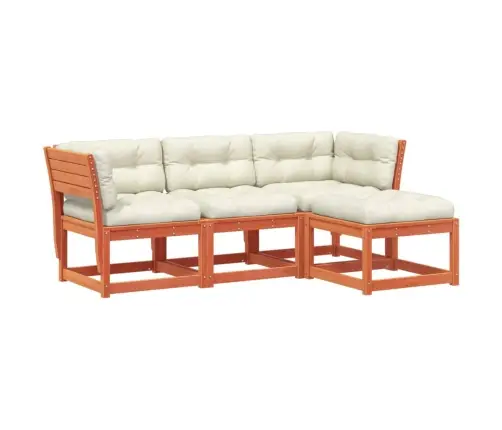 4-Daļīgs Dārza Atpūtas Mēbeļu Komplekts, Brūns Priedes Koks Vidaxl