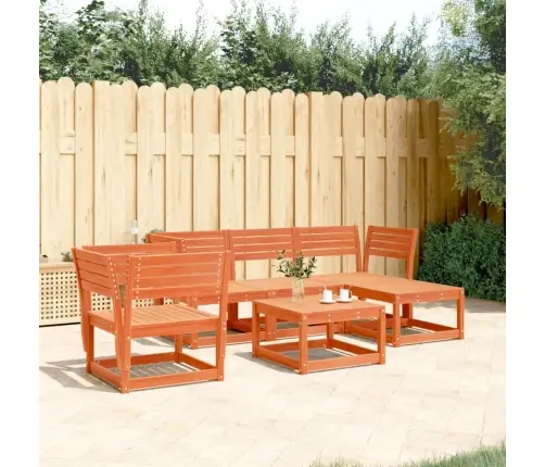 5-Osaline Aiamööbli Komplekt, Vahapruun, Männipuit
