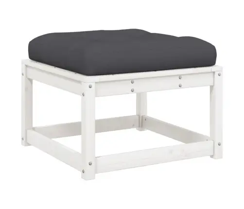 5-Daļīgs Dārza Atpūtas Mēbeļu Komplekts Ar Matračiem, Balts Vidaxl