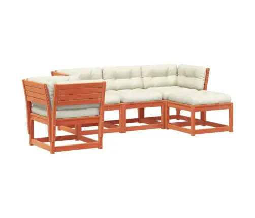 5-Daļīgs Dārza Atpūtas Mēbeļu Komplekts, Brūns Priedes Koks Vidaxl