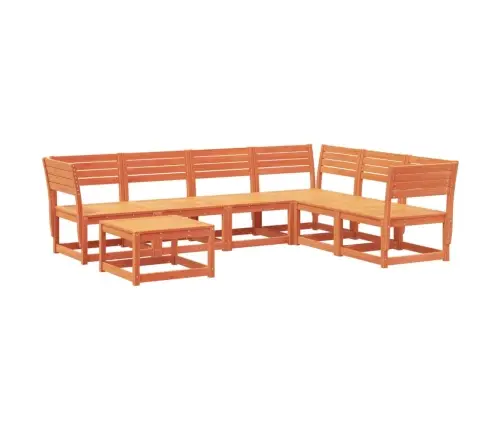 7-Daļīgs Dārza Atpūtas Mēbeļu Komplekts, Brūns Priedes Koks Vidaxl