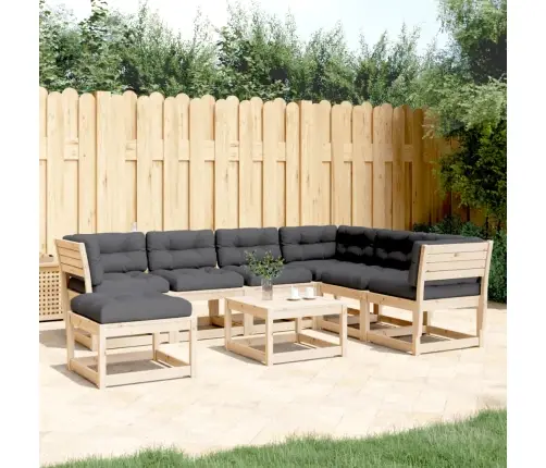 7-Osaline Aiadiivanikomplekt Patjadega, Männipuit