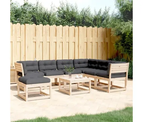 7-Osaline Aiadiivanikomplekt Patjadega, Männipuit