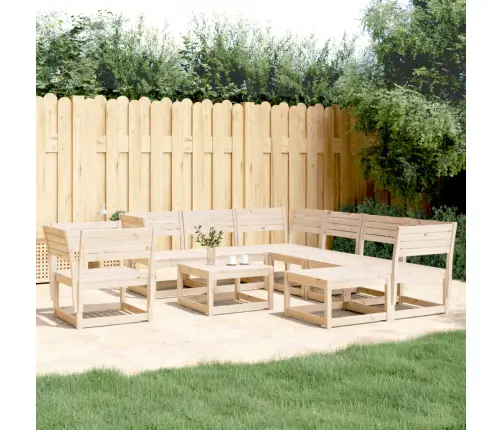 8-Daļīgs Dārza Atpūtas Mēbeļu Komplekts, Priedes Masīvkoks Vidaxl