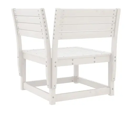 8-Daļīgs Dārza Mēbeļu Komplekts, Balts Priedes Masīvkoks Vidaxl