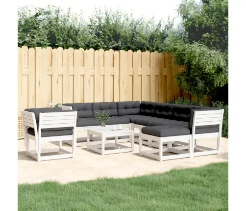 8-Daļīgs Dārza Atpūtas Mēbeļu Komplekts Ar Matračiem, Priede Vidaxl