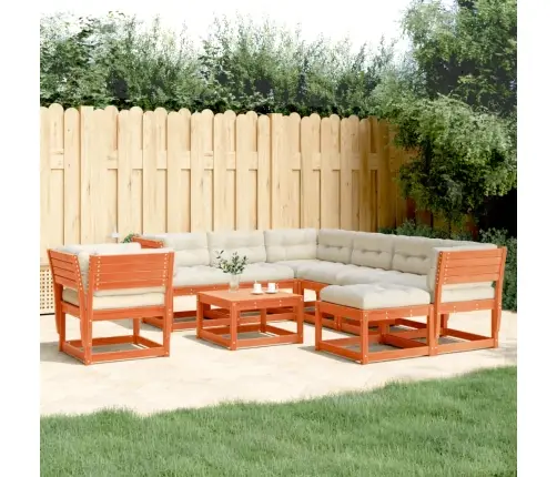 Sodo Komplektas Su Pagalvėlėmis, 8 Dalių, Vaško Rudas, Pušis