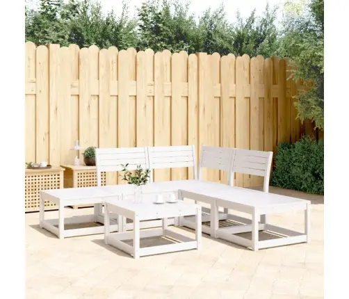 5-Osaline Aiadiivani Komplekt, Valge, Männipuit