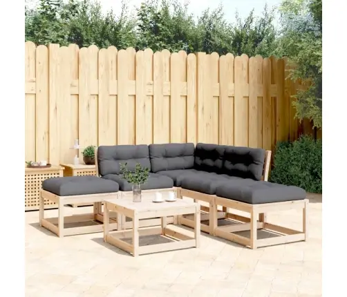 5-Osaline Aiadiivani Komplekt Patjadega, Männipuit