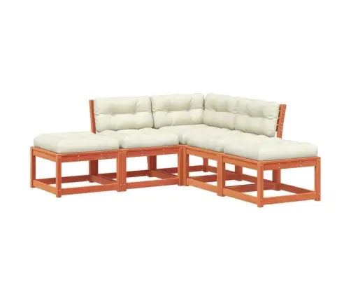 5-Osaline Aiadiivani Komplekt Patjadega, Vahapruun, Männipuit