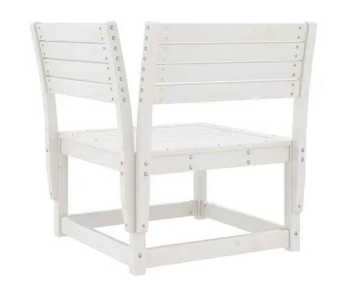 5-Daļīgs Dārza Mēbeļu Komplekts, Priedes Masīvkoks, Balts Vidaxl