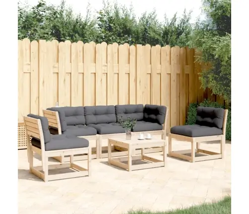 Sodo Sofos Komplektas Su Pagalvėlėmis, 5 Dalių, Pušies Masyvas