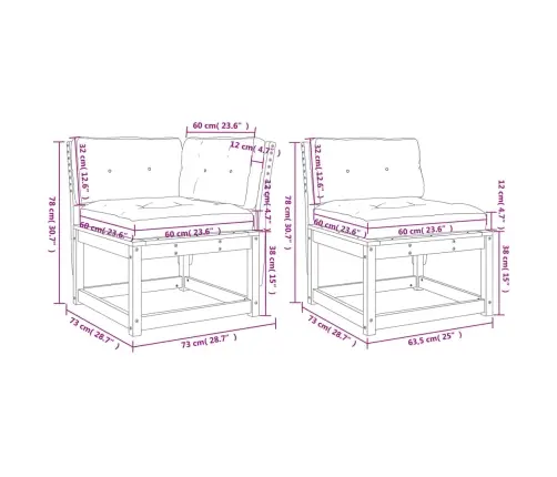 Sodo Sofos Komplektas Su Pagalvėlėmis, 5 Dalių, Baltas, Pušis