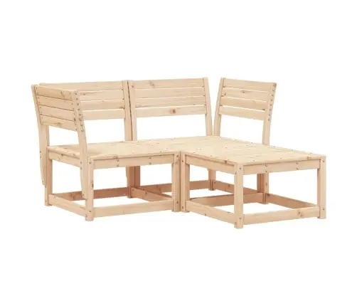 3-Daļīgs Dārza Dīvānu Komplekts, Priedes Masīvkoks Vidaxl