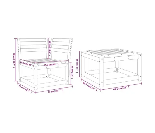 3-Daļīgs Dārza Dīvānu Komplekts, Egles Masīvkoks Vidaxl