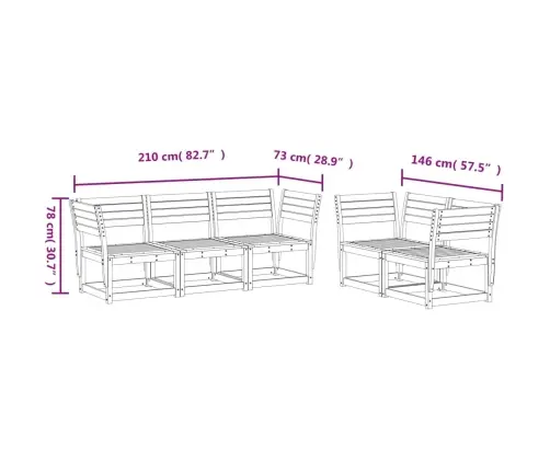 5-Osaline Aiadiivani Komplekt, Vahapruun, Männipuit