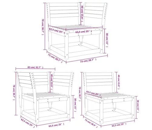 5-Osaline Aiadiivani Komplekt, Vahapruun, Männipuit