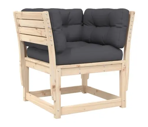 5-Osaline Aiadiivani Komplekt Patjadega, Männipuit