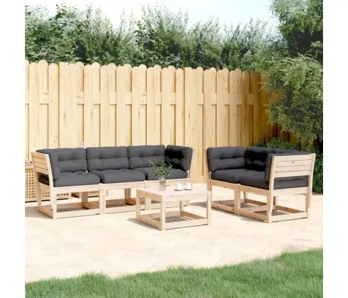 5-Osaline Aiadiivani Komplekt Patjadega, Männipuit