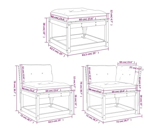 5-Osaline Aiadiivani Komplekt Patjadega, Ebatsuuga Puit