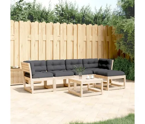 Sodo Sofos Komplektas Su Pagalvėlėmis, 5 Dalių, Pušies Masyvas