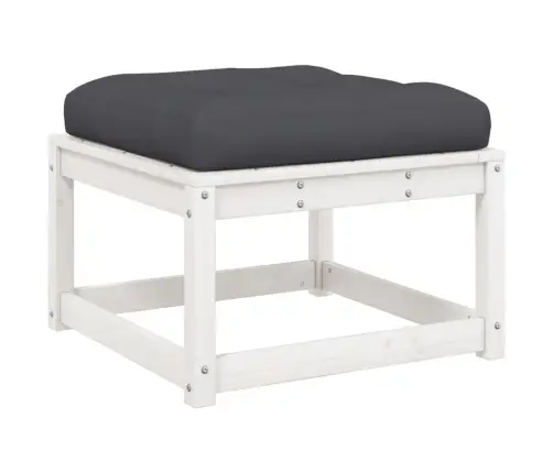 Sodo Sofos Komplektas Su Pagalvėlėmis, 5 Dalių, Baltas, Pušis