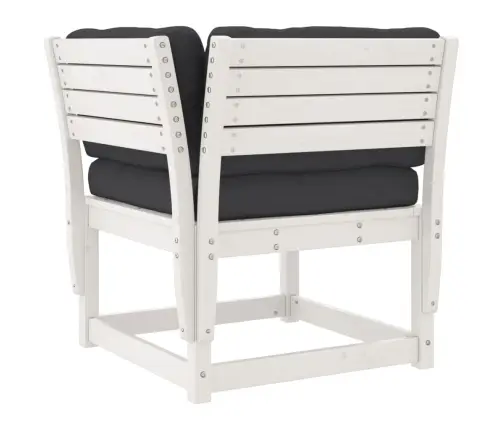 Sodo Sofos Komplektas Su Pagalvėlėmis, 5 Dalių, Baltas, Pušis