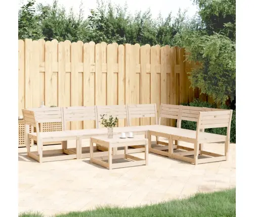 6-Daļīgs Dārza Dīvānu Komplekts, Priedes Masīvkoks Vidaxl