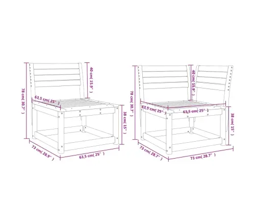Sodo Sofos Komplektas, 6 Dalių, Vaško Rudas, Pušies Masyvas