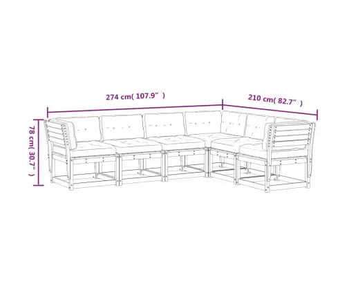 6-Osaline Aiadiivani Komplekt Patjadega, Vahapruun, Männipuit