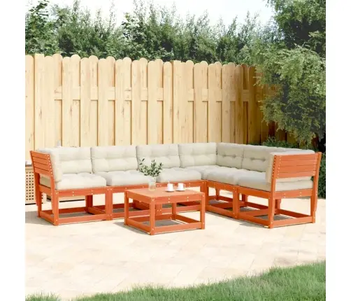 6-Osaline Aiadiivani Komplekt Patjadega, Vahapruun, Männipuit