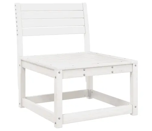 Sodo Sofos Komplektas, 6 Dalių, Baltas, Pušies Medienos Masyvas