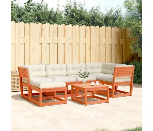 6-Osaline Aiadiivani Komplekt Patjadega, Vahapruun, Männipuit