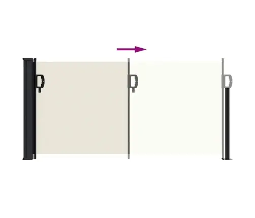 Izvelkama Sānu Markīze, Krēmkrāsas, 100X300 Cm Vidaxl