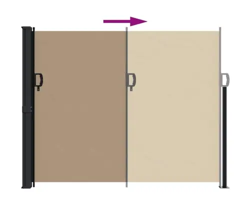 Lahtitõmmatav Külgsein, Hallikaspruun, 160 X 300 Cm