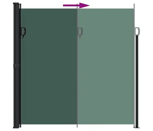 Ištraukiama Šoninė Markizė, Tamsiai Žalios Spalvos, 200X300Cm