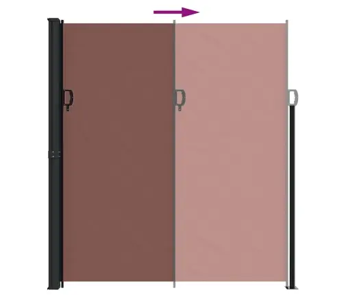 Ištraukiama Šoninė Markizė, Rudos Spalvos, 220X300Cm