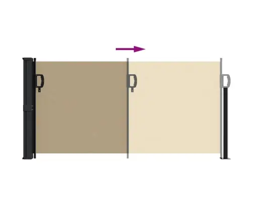 Lahtitõmmatav Külgsein, Beež, 100 X 500 Cm