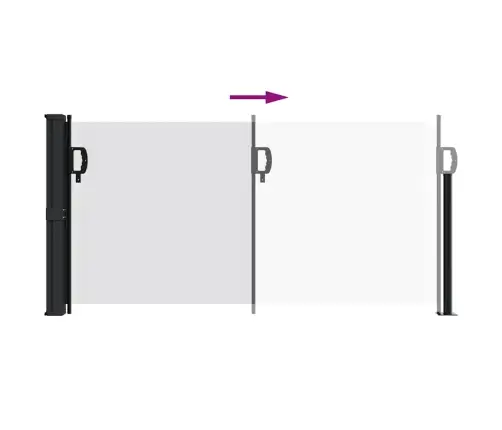 Izvelkama Sānu Markīze, Balta, 100X500 Cm Vidaxl