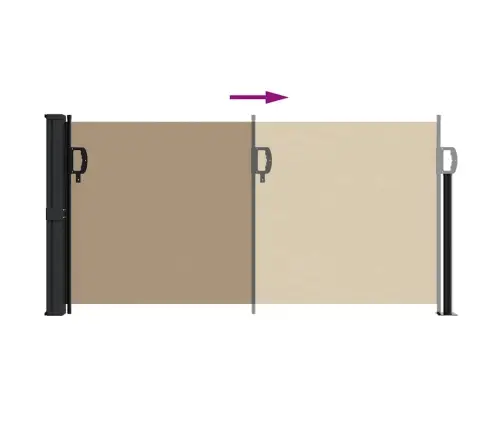 Lahtitõmmatav Külgsein, Hallikaspruun, 100 X 500 Cm