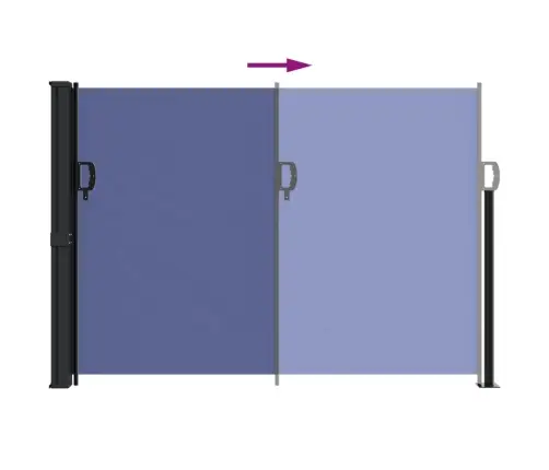 Izvelkama Sānu Markīze, Zila, 140X500 Cm Vidaxl